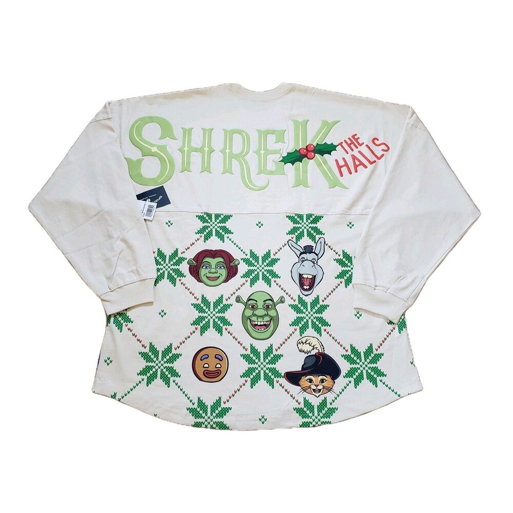 Shrek X Spirit Jersey Universal Studios Christmas Sz XL Mens Long Sleeve Shirt